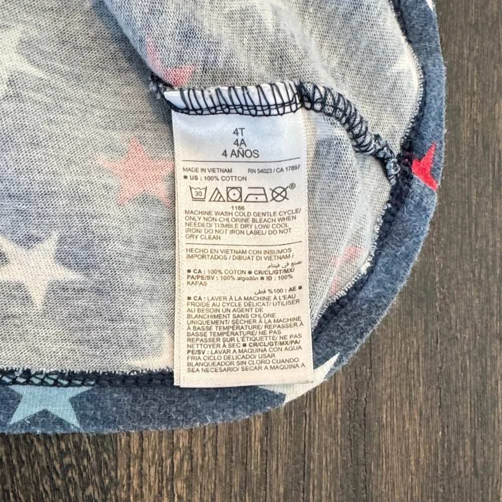 Old Navy Kids Starry Tee Blue Red White